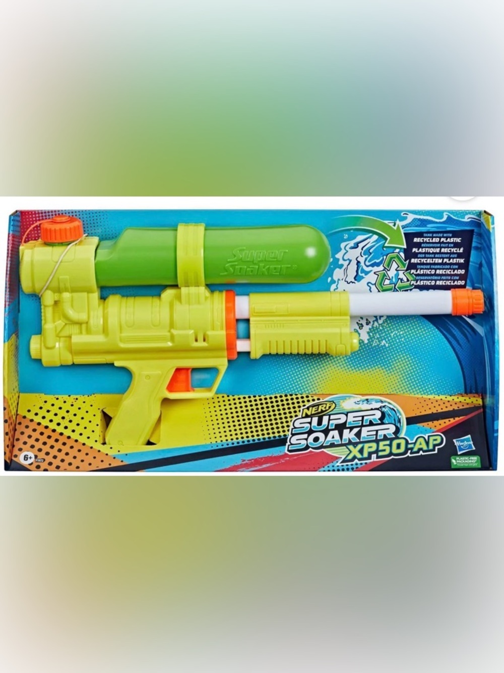 Nerf Super Soaker Neon Green and Orange Water Blaster